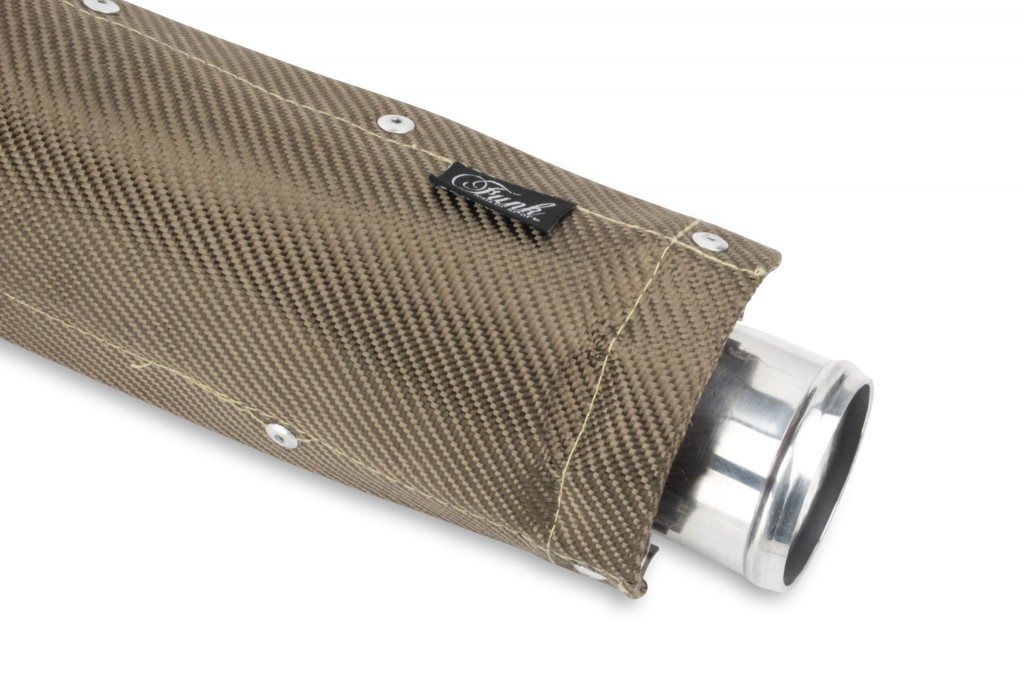 Clamp-On Exhaust Heat Sheild – Titanium. Manufacturer product no.: FUNK-EXSHLD-TI