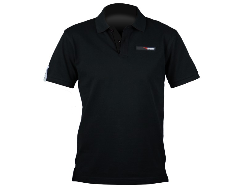 BSR Polo Shirt  S. Manufacturer product no.: Fruit AQ012 Men´s class. fit contr. polo. black Size S