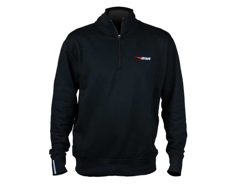BSR Sweatshirt XL. Manufacturer product no.: ID 0603, Sweatshirt, halfzip, Svart, Size XL