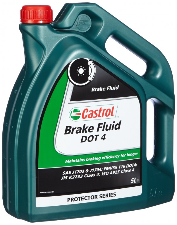 Castrol brake fluid DOT4  5L. Manufacturer product no.: 15036E